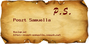 Poszt Samuella névjegykártya
